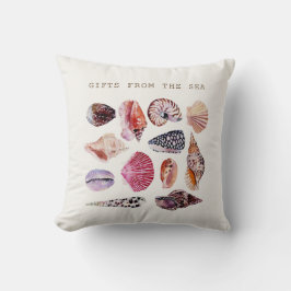 Zachte strand schelp patroon ontwerp kussen