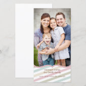 Zachte Strepen Vakantie Premium 4x8 Fotokaart Feestdagenkaart (Voorkant / Achterkant)