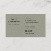 ZACHTE SUBTIELE AQUA MODERNE ABSTRACTE GEOMETRISCH VISITEKAARTJE (Achterkant)