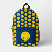 Zachte Sun Happy Face Bedrukte Rugzak (Voorkant)