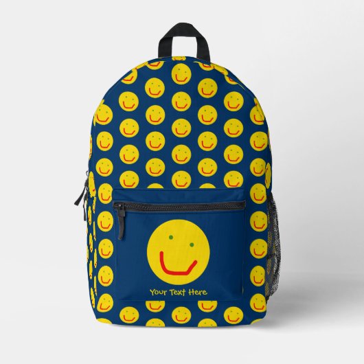 Zachte Sun Happy Face Bedrukte Rugzak (Voorkant)