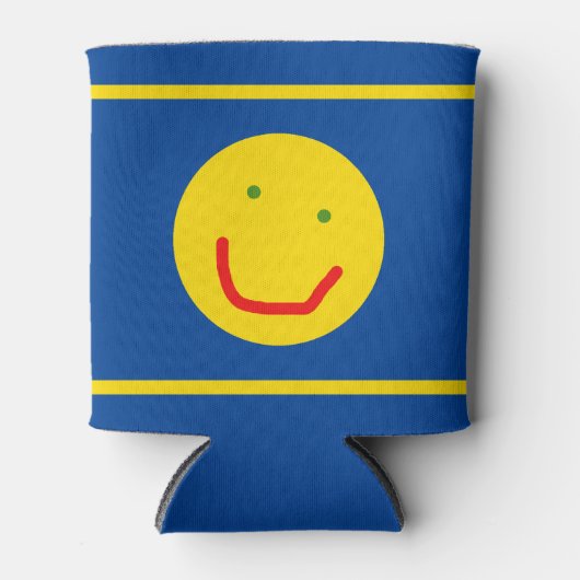 Zachte Sun Happy Face Blikjeskoeler (Voorkant)