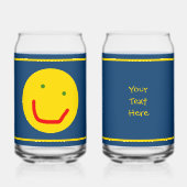 Zachte Sun Happy Face Blikvorm Glas (Voorkant)