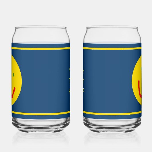 Zachte Sun Happy Face Blikvorm Glas (Links)