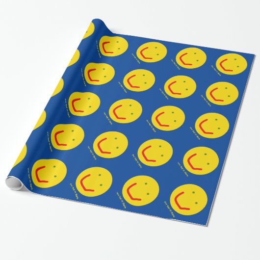 Zachte Sun Happy Face Cadeaupapier (Uitgerold)