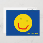 Zachte Sun Happy Face Feestdagenkaart (Voorkant / Achterkant)