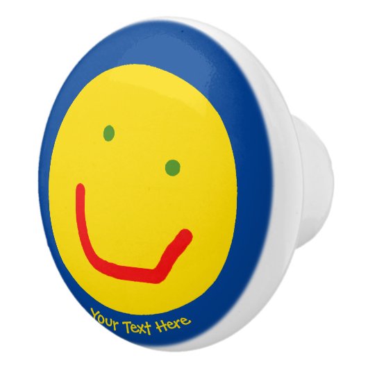 Zachte Sun Happy Face Keramische Knop (Rechts)