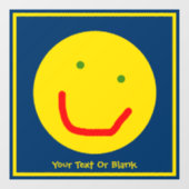 Zachte Sun Happy Face Raamsticker (Vel)