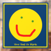 Zachte Sun Happy Face Raamsticker (Vel 2)