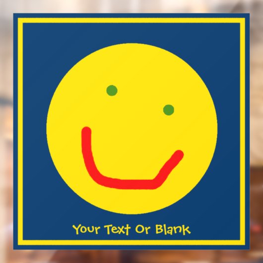 Zachte Sun Happy Face Raamsticker (Vel 2)