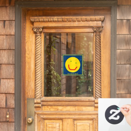 Zachte Sun Happy Face Raamsticker (Huis Deur)
