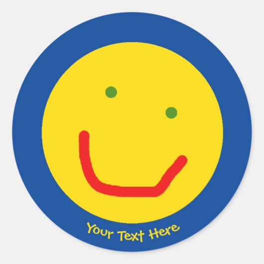 Zachte Sun Happy Face Ronde Sticker (Voorkant)