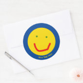 Zachte Sun Happy Face Ronde Sticker (Envelop)