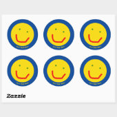 Zachte Sun Happy Face Ronde Sticker (Vel)