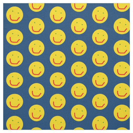 Zachte Sun Happy Face Stof (Swatch)