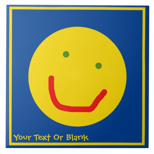 Zachte Sun Happy Face Tegeltje (Voorkant)