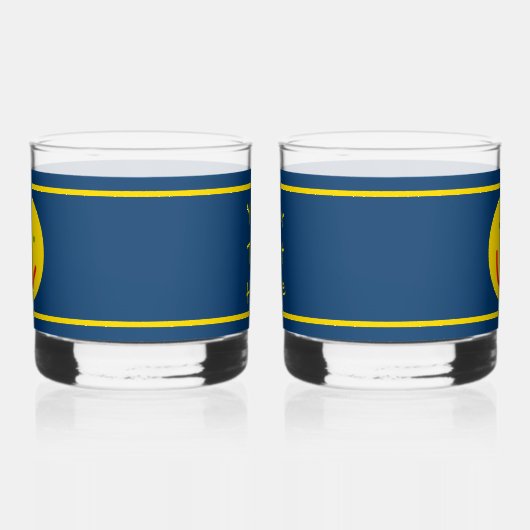 Zachte Sun Happy Face Whisky Glas (Links)