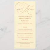 Zachte Sunset Hues Trouwmenu Menu (Voorkant)