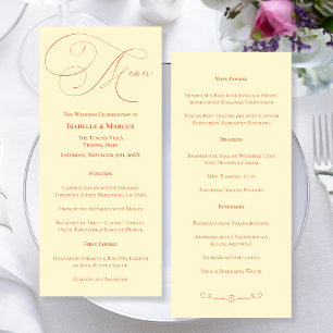 Zachte Sunset Hues Trouwmenu Menu