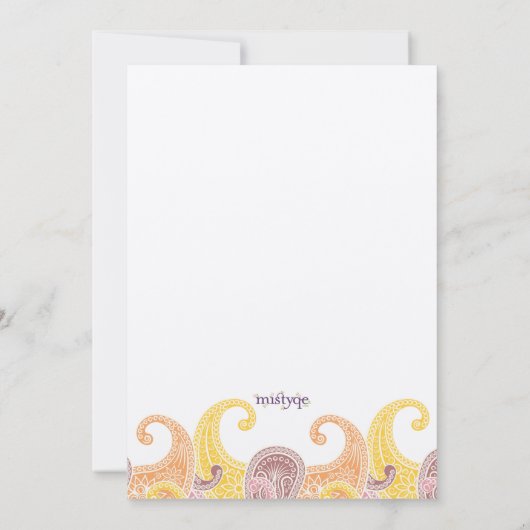 Zachte Swirls Baby shower Uitnodiging (Achterkant)