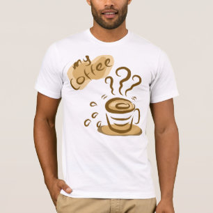 Zachte T-Shirt met Creatieve Coffee Spreuk