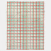 Zachte Tartan Deken in Pastel Christmas Hues (Voorkant)