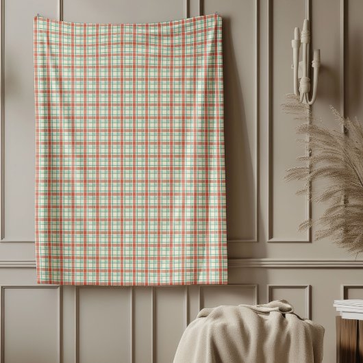 Zachte Tartan Deken in Pastel Christmas Hues