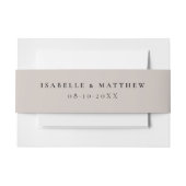 Zachte Taupe bruiloft Uitnodigingen Wikkel (Voorkant Voorbeeld)