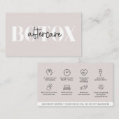 Zachte Taupe Minimale Botox Nazorggids Visitekaartje (Voorkant / Achterkant)