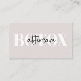 Zachte Taupe Minimale Botox Nazorggids Visitekaartje