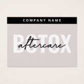 Zachte Taupe Moderne Botox Nazorggids Visitekaartje (Voorkant)