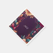 Zachte Teal Herfst Krachtige Juweeltoon Bruidsdouc Servet (Hoek)