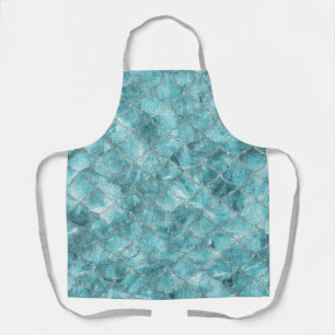 Zachte Teal Zeemeermin Print Schort