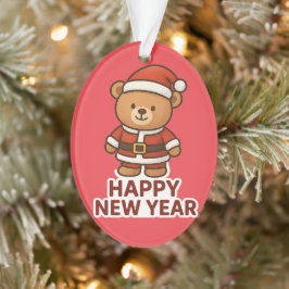 Zachte Teddibeer Sinterklaas Gelukkig Nieuwjaar St Ornament