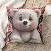 🧸🌸 Zachte Teddybeer Bloem Liefde Cadeau ✨ Kussen (Deken)