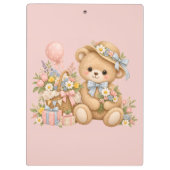 Zachte Teddybeer Feest Design Klembord (Achterkant)