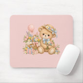 Zachte Teddybeer Feest Design Muismat (Met muis)