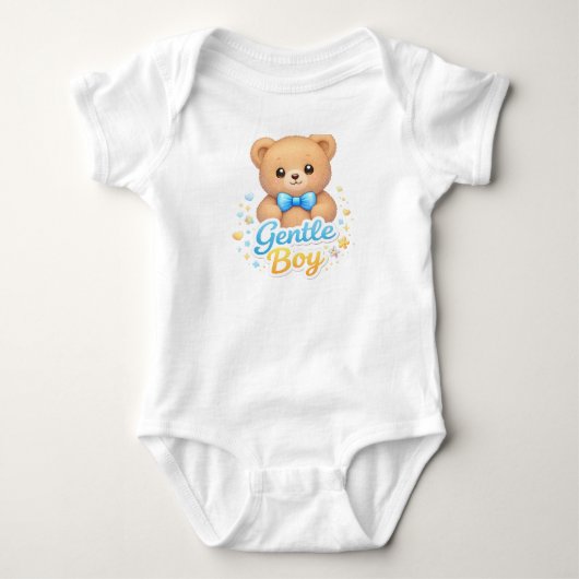 Zachte teddybeer "Gentle Boy" Kawaii baby romper (Voorkant)