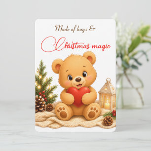 Zachte Teddybeer Kerstkaart Kaart