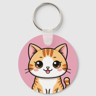 Zachte Tekenfilm Oranje Kat 🐱✨ Knus Babykamer Dec Sleutelhanger