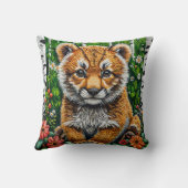 🐯 Zachte Tijger Jungle Knus Decor Cadeau ✨ Kussen (Achterkant)