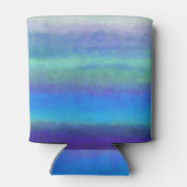 Zachte tinten blauw en groen blikjeskoeler (Achterkant)