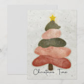 Zachte Tinten – Elegant Festief Ontwerp  Feestdagenkaart (Voorkant / Achterkant)