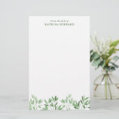 Zachte tinten groen groen van het bureau van briefpapier (Staand voorkant)