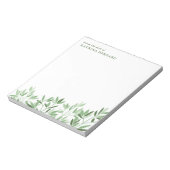 Zachte tinten groen groen van het bureau van notitieblok (Linkerzijde)