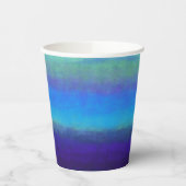 Zachte tinten van blauwe en groene papierbekertjes papieren bekers (Links)