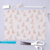 Zachte tissuepapier met katten in pastelkleuren (Craft)