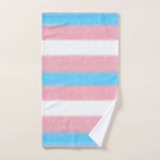 Zachte Transgender Pride Flag Kleuren Stripes Bad Handdoek (Handdoek)