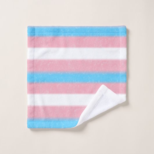 Zachte Transgender Pride Flag Kleuren Stripes Bad Handdoek (Wasdoekje)
