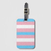 Zachte Transgender Pride Flag Kleuren Stripes Bagagelabel (Voorkant (verticaal))